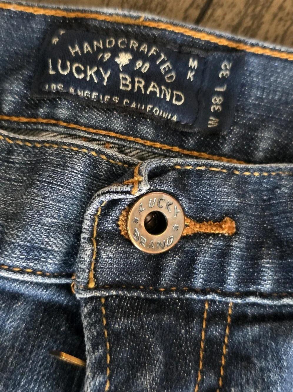 Lucky Brand 221 Original Men's Straight Jeans Medium Blue Wash 38x32